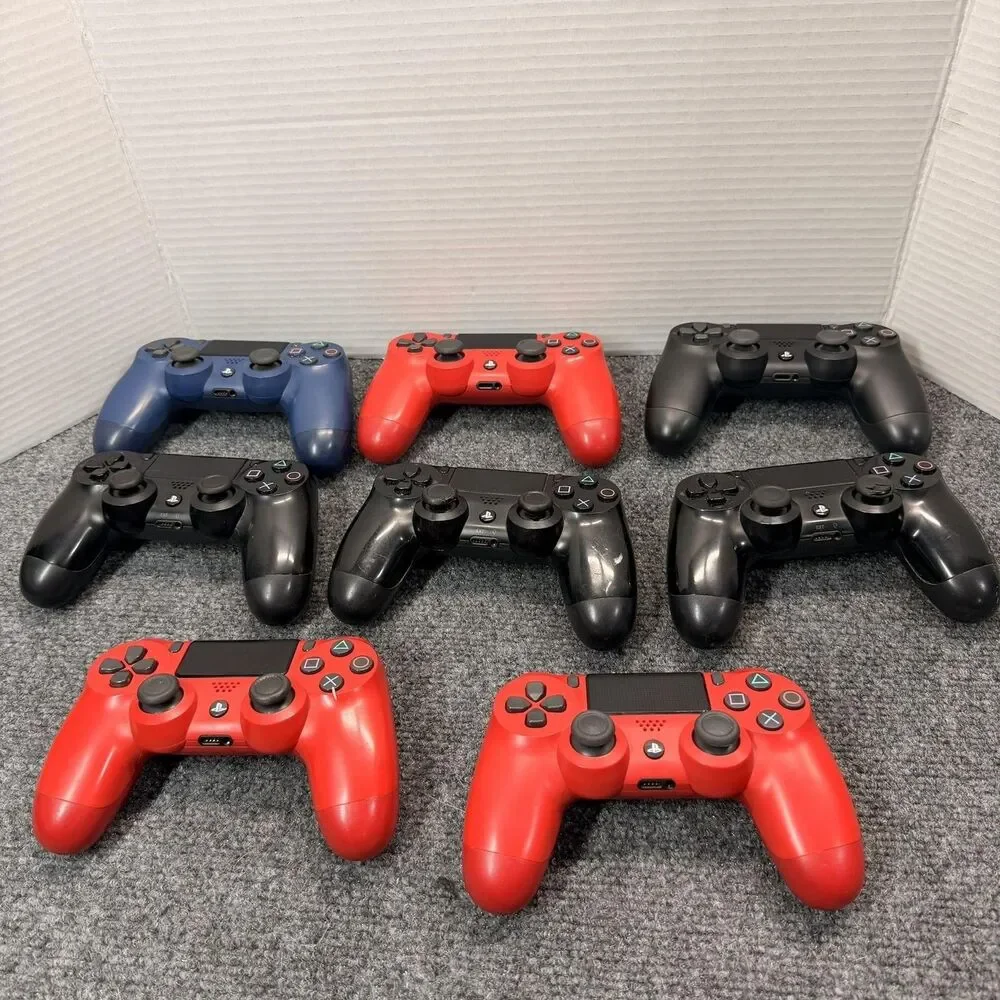 Sony PS4 DualShock 4 Wireless Controllers Lot Of 8 Red Blue Black OEM Bluetooth